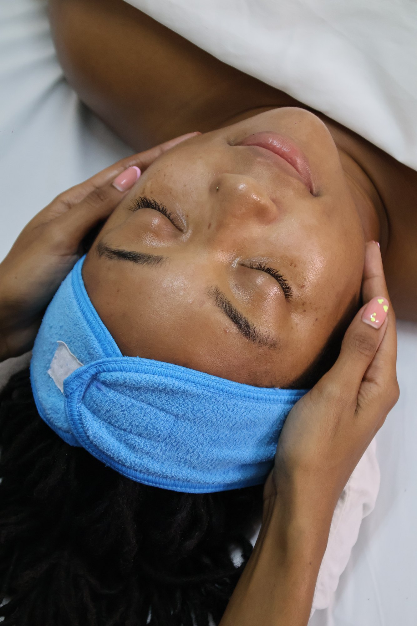 Hydrating facial massage at KiWest Spa in Bridgetown, Barbados